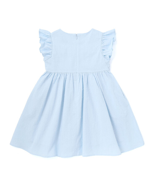 ワンピース ドットドビーフリルギャザーワンピース キッズ 子供服 女の子の画像