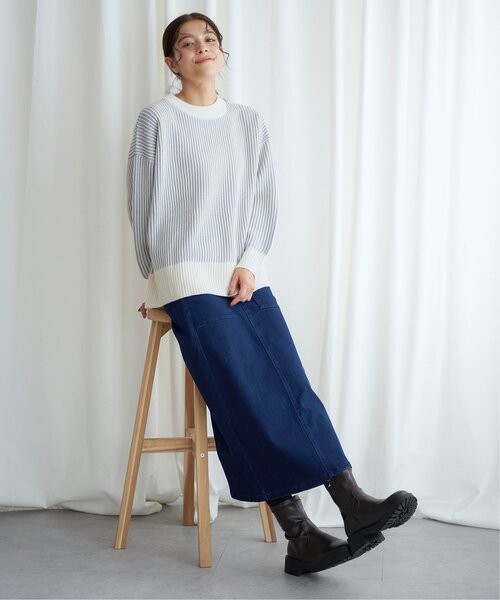 「LBC」 ロングスカート L オフホワイト レディース_画像5