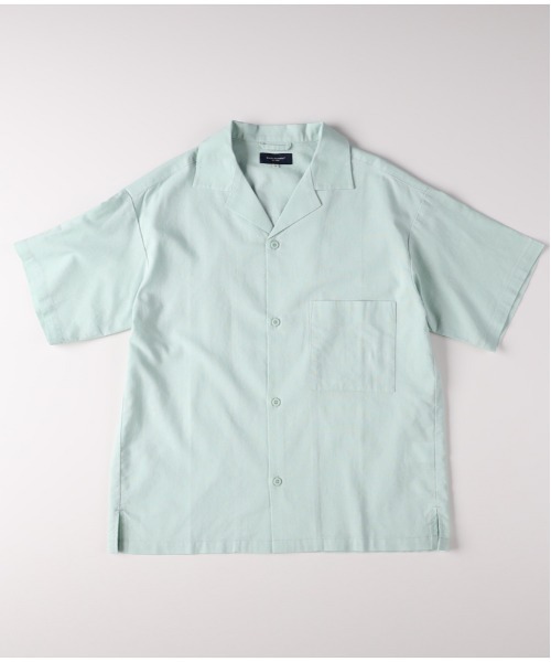 BACK NUMBER シャツ 「BACK NUMBER」コットンリネン半袖シャツ (開襟