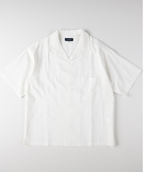 BACK NUMBER シャツ 「BACK NUMBER」コットンリネン半袖シャツ (開襟