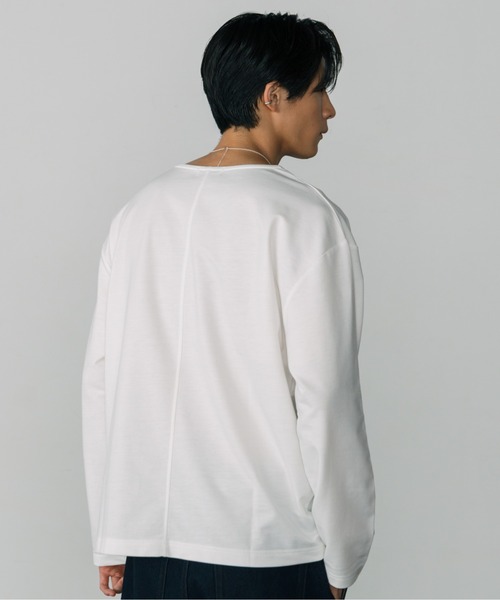 「LURAKU」 長袖Tシャツ M オフホワイト メンズ_画像6