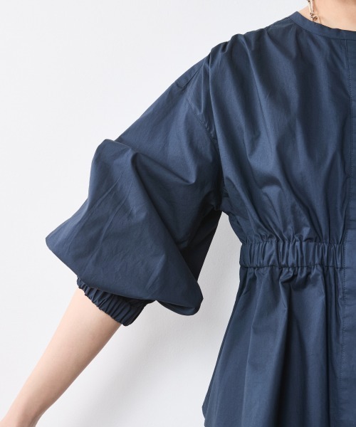 「CHIC STYLE」 7分袖ブラウス L ネイビー レディース_画像6