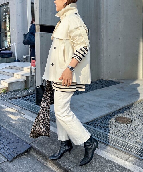 「Rie Miller」 デニムパンツ L オフホワイト レディース_画像3