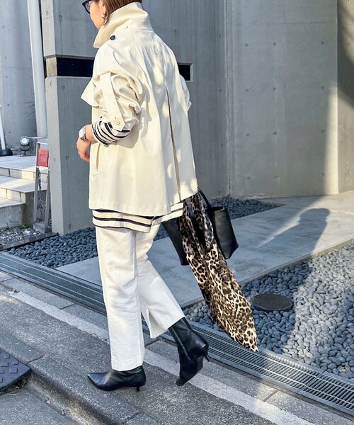 「Rie Miller」 デニムパンツ L オフホワイト レディース_画像4