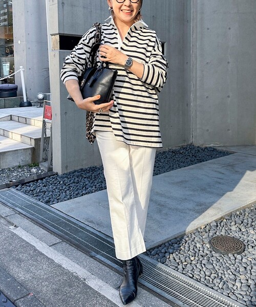 「Rie Miller」 デニムパンツ L オフホワイト レディース_画像5