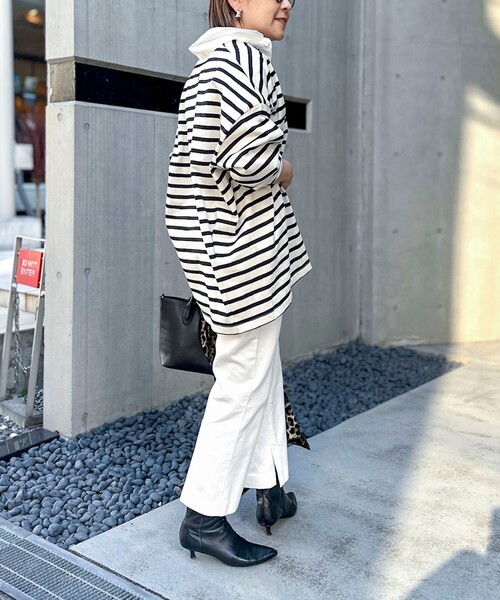 「Rie Miller」 デニムパンツ L オフホワイト レディース_画像6