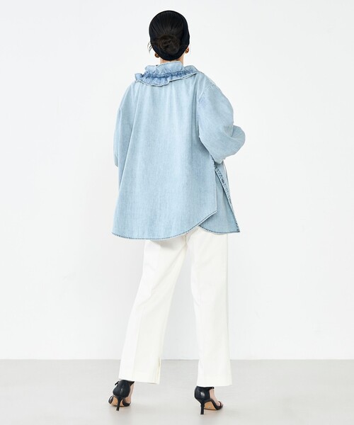 「Rie Miller」 デニムパンツ L オフホワイト レディース_画像9