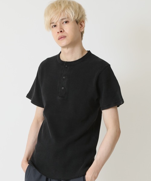 ARCADE（アーケード） tシャツ ピグメント加工 サーマルワッフル 半袖T