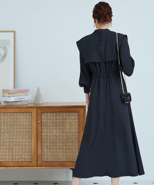 「RUIRUE BOUTIQUE」 長袖ワンピース LL ブラック レディース_画像2