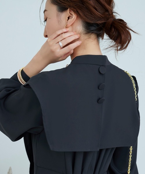「RUIRUE BOUTIQUE」 長袖ワンピース LL ブラック レディース_画像3