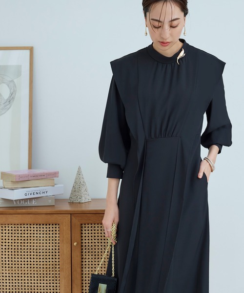 「RUIRUE BOUTIQUE」 長袖ワンピース LL ブラック レディース_画像5