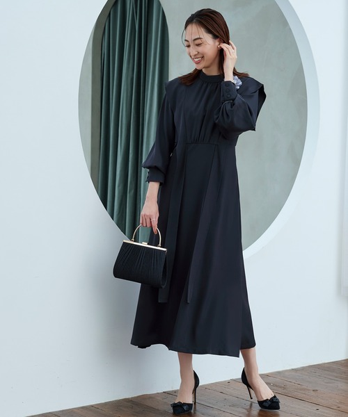 「RUIRUE BOUTIQUE」 長袖ワンピース LL ブラック レディース_画像7