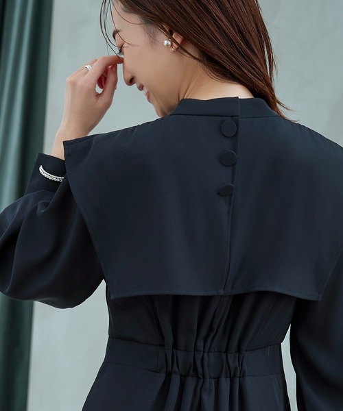 「RUIRUE BOUTIQUE」 長袖ワンピース LL ブラック レディース_画像9