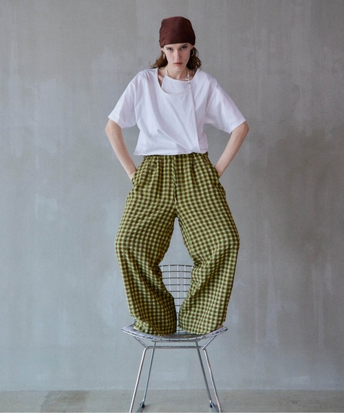 MAISON SPECIAL（メゾンスペシャル） ワイドパンツ パンツ Checkered