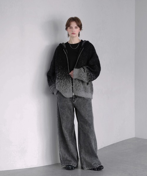 「ROCHEM」 デニムパンツ X-SMALL ダークグレー メンズ_画像7