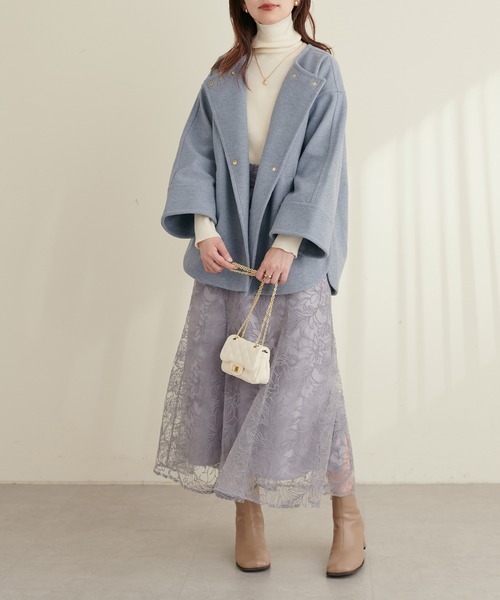 「natural couture」 ロングスカート FREE サックスブルー レディース_画像2