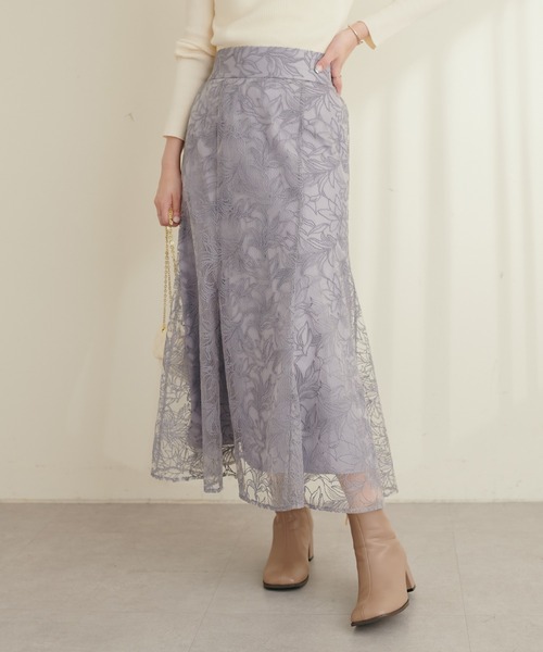 「natural couture」 ロングスカート FREE サックスブルー レディース_画像4