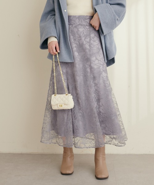 「natural couture」 ロングスカート FREE サックスブルー レディース_画像7