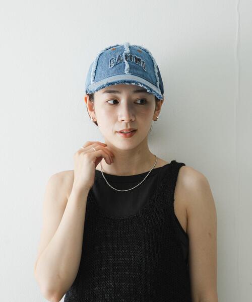 GANNI（ガニー） キャップ 帽子 レディース GANNI DENIM PATCHWORK CAP