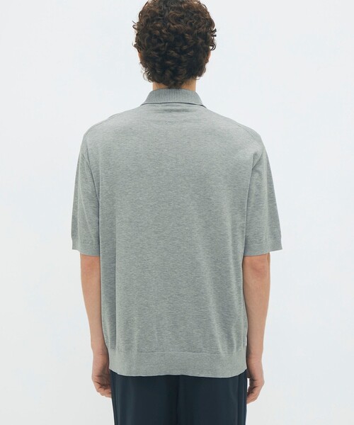 「CABaN」 半袖ニット M グレー メンズ_画像5