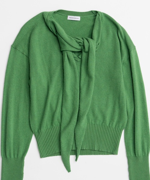 MAISON SPECIAL（メゾンスペシャル） ニット セーター Scarf Knit Top