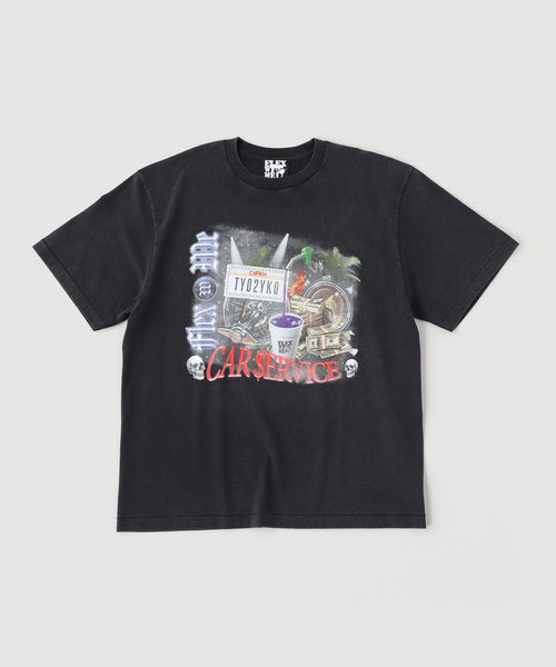 PULP/417EDIFICE tシャツ FLEX WIT ME × CarService TEE BLACK メンズ
