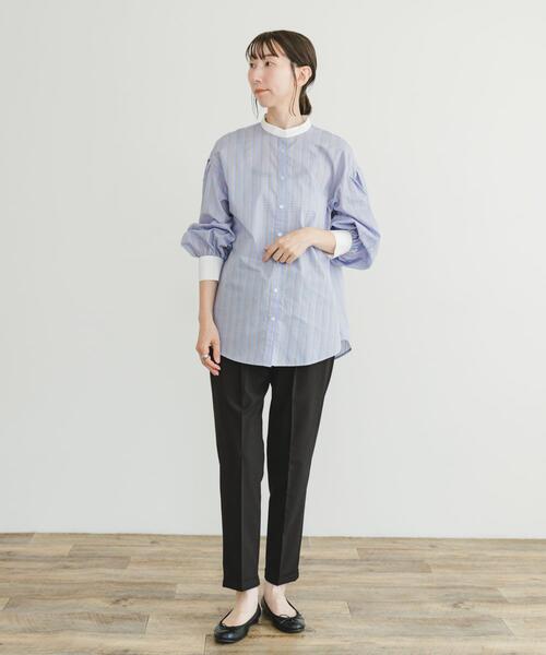 「ITEMS URBANRESEARCH」 長袖ブラウス FREE ブルー レディース_画像9