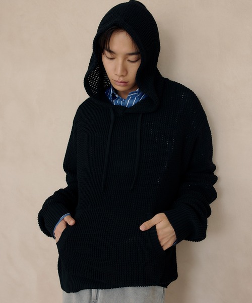 DAWNCE パーカー 「AKI・三嶋ひな 着用」ワッフルニットフーディー