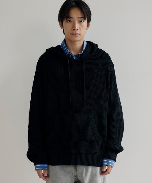 DAWNCE パーカー 「AKI・三嶋ひな 着用」ワッフルニットフーディー