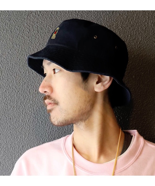 値下げしました。黒 バケットハット クルニ　日本製 Amazon | [ハイヤー] C/N塩縮グログランバケット ハット バケハ