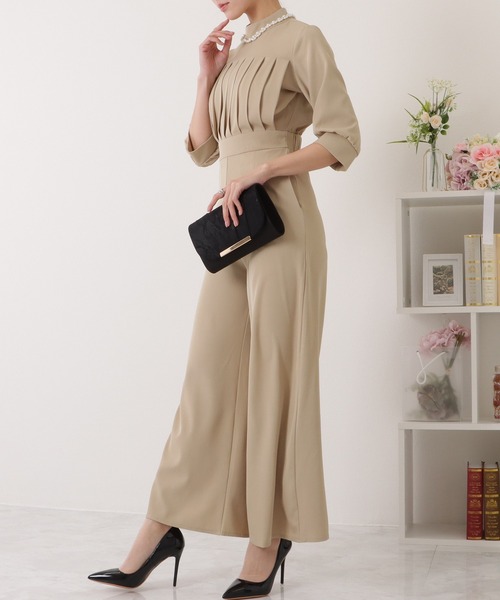 Lace Ladies（レースレディース） パンツドレス スタンドカラー