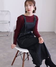 グッドグリーグ＊サロペット　スカート ElegChic ロング スカート デニムサロペット スカート : ZOZOTOWN