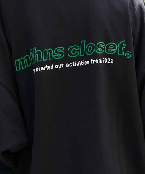 ロゴ トレーナー　M mihns closet トレーナー スウェット 「mihns closet/ミンズ