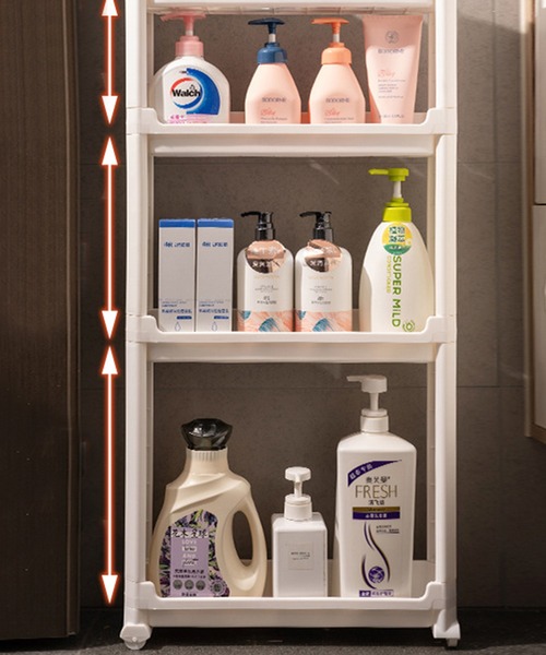 aimoha（アイモハ） 収納 隙間充実 収納 極細キャスター付きラック