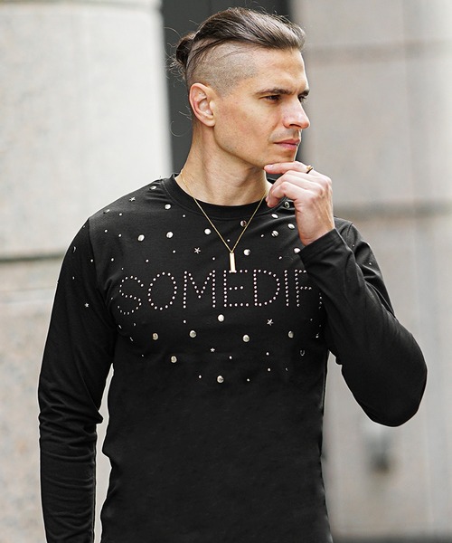 SOMEDIFF（サムディフ） tシャツ HOTFIXロゴロンT メンズ 長袖Tシャツ