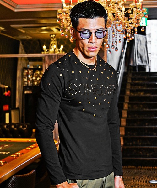 SOMEDIFF（サムディフ） tシャツ HOTFIXロゴロンT メンズ 長袖Tシャツ