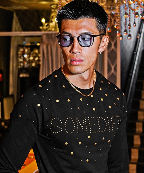 SOMEDIFF（サムディフ） tシャツ HOTFIXロゴロンT メンズ 長袖Tシャツ