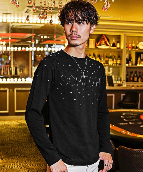 SOMEDIFF（サムディフ） tシャツ HOTFIXロゴロンT メンズ 長袖Tシャツ