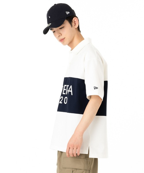 NEW ERA ポロシャツ ニューエラ オーバーサイズ パネル切り替え