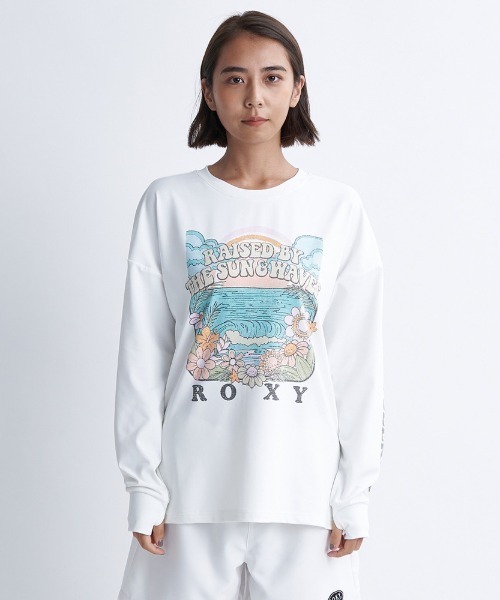 ◆Roxy◆ Happy Waves 長袖 ラッシュガード ロゴ入り 水着 ROXY ラッシュガード RINK THE WAVE RASH/ロキシー長袖ラッシュ