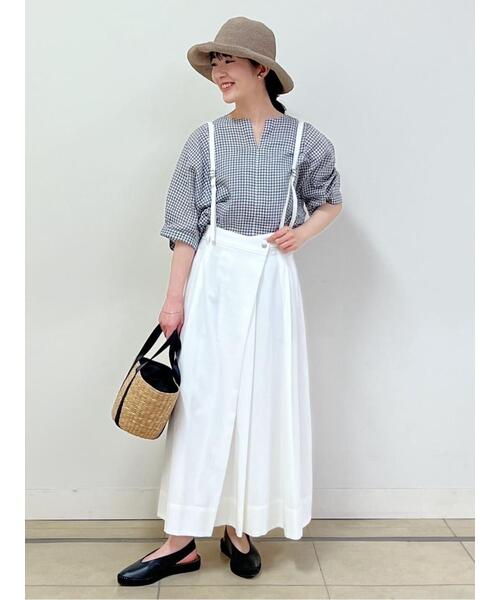 ヒューマンウーマン（human woman）/◆ドビーオックス吊り付きスカート human woman（ヒューマンウーマン） スカート ドビーオックス吊り付き