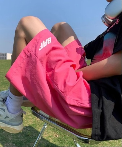 COMON＋ パンツ 冷感素材 水陸両用 ネオンカラー ハーフパンツ