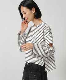 tシャツ カットアウト長袖プルオーバーカットソー レディース LAKOLE tシャツ カットアウト長袖プルオーバー / 148087