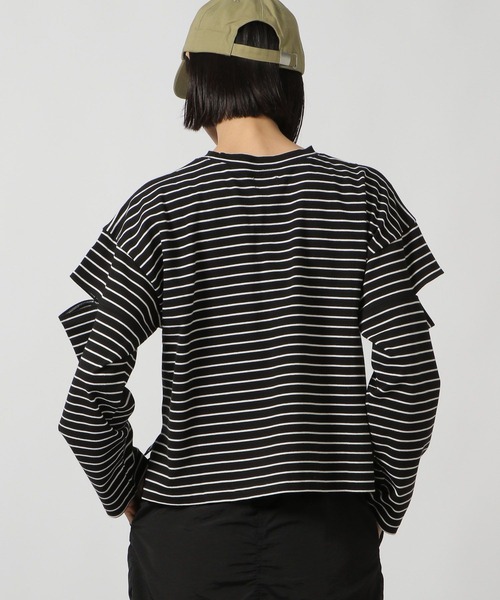 LESS TAILOR 長袖シャツ プルオーバー AZUL BY MOUSSY | オーバーサイズジャガードニットポロ (ニット