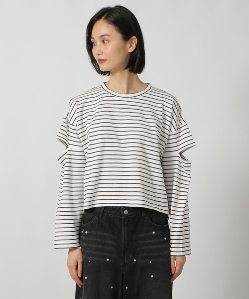 T様オーダーページ LAKOLE（ラコレ） tシャツ カットアウト長袖プルオーバー / 148087