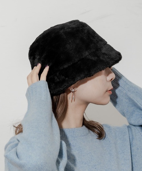 SMELLY 帽子 ハット ファーバケットハット レディース