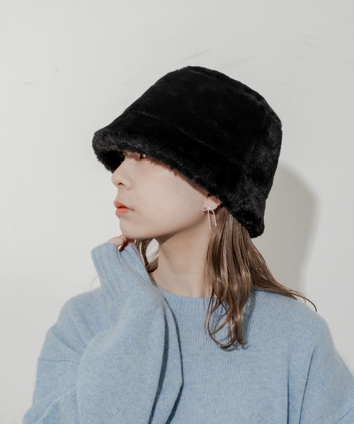SMELLY 帽子 ハット ファーバケットハット レディース