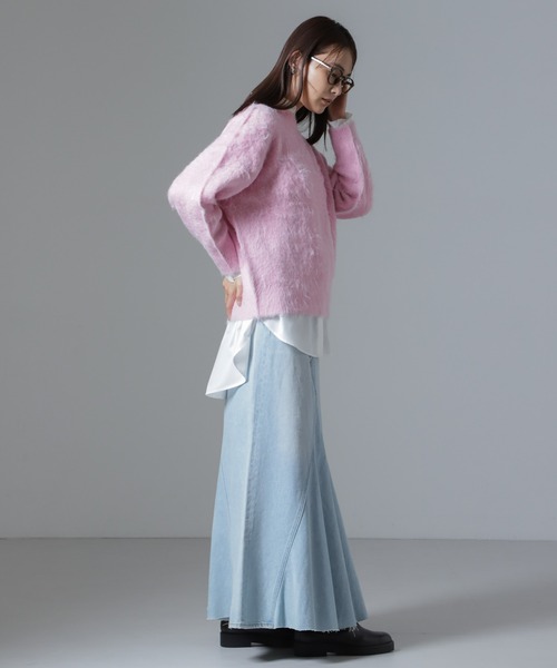 NANO universe（ナノ・ユニバース） ニット セーター シャギークルー