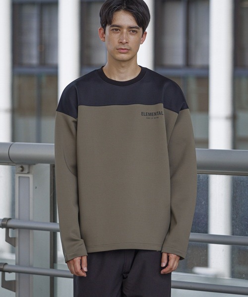 LAKOLE（ラコレ） トレーナー スウェット ストレッチ切替プルオーバー