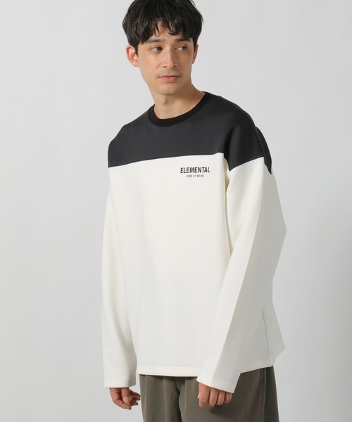 LAKOLE（ラコレ） トレーナー スウェット ストレッチ切替プルオーバー